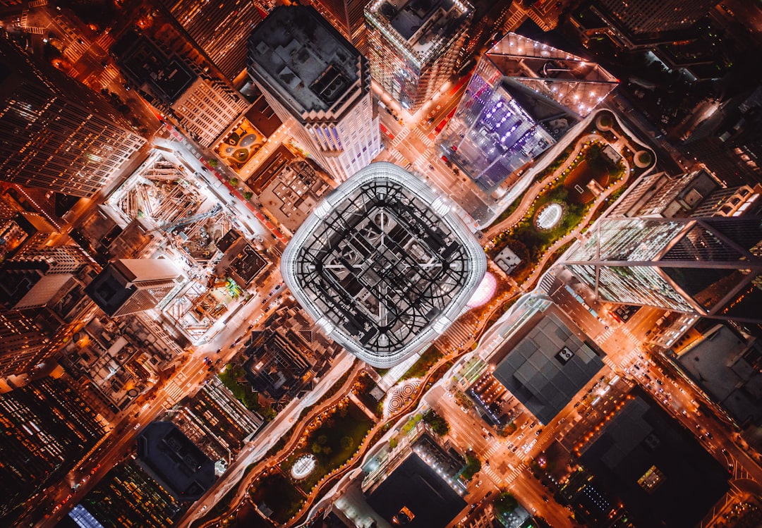 aerial photo of high-rise building