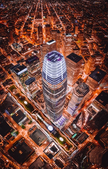 aerial photo of city