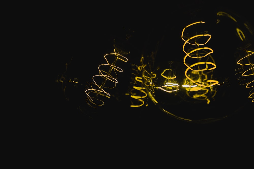 yellow spiral streaking lights