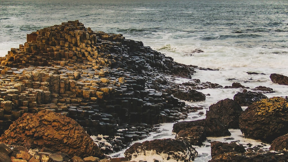 beach cliff viewing sea