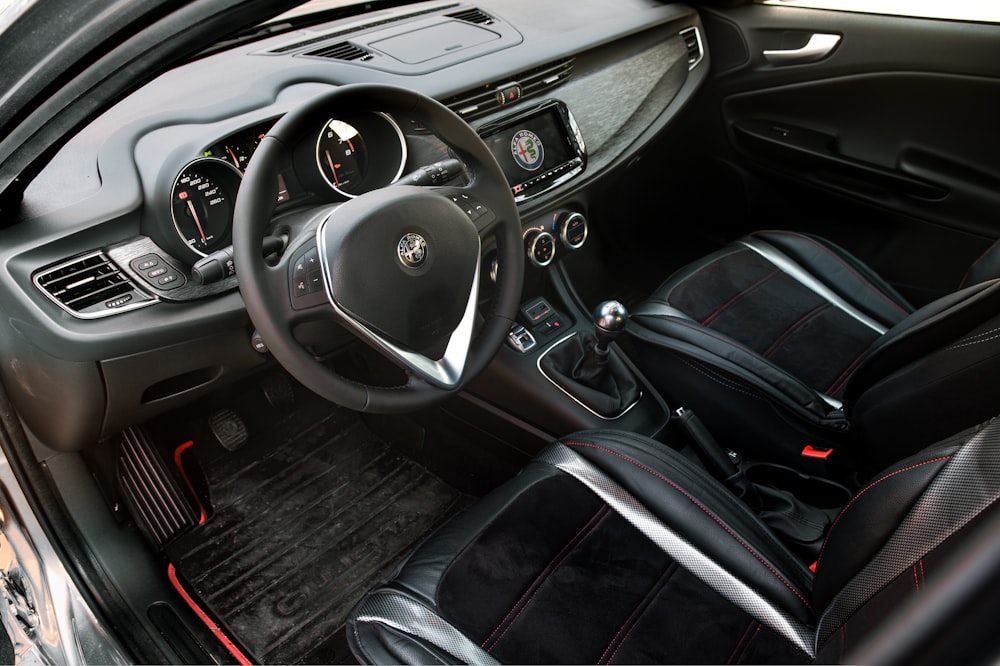 black car interior