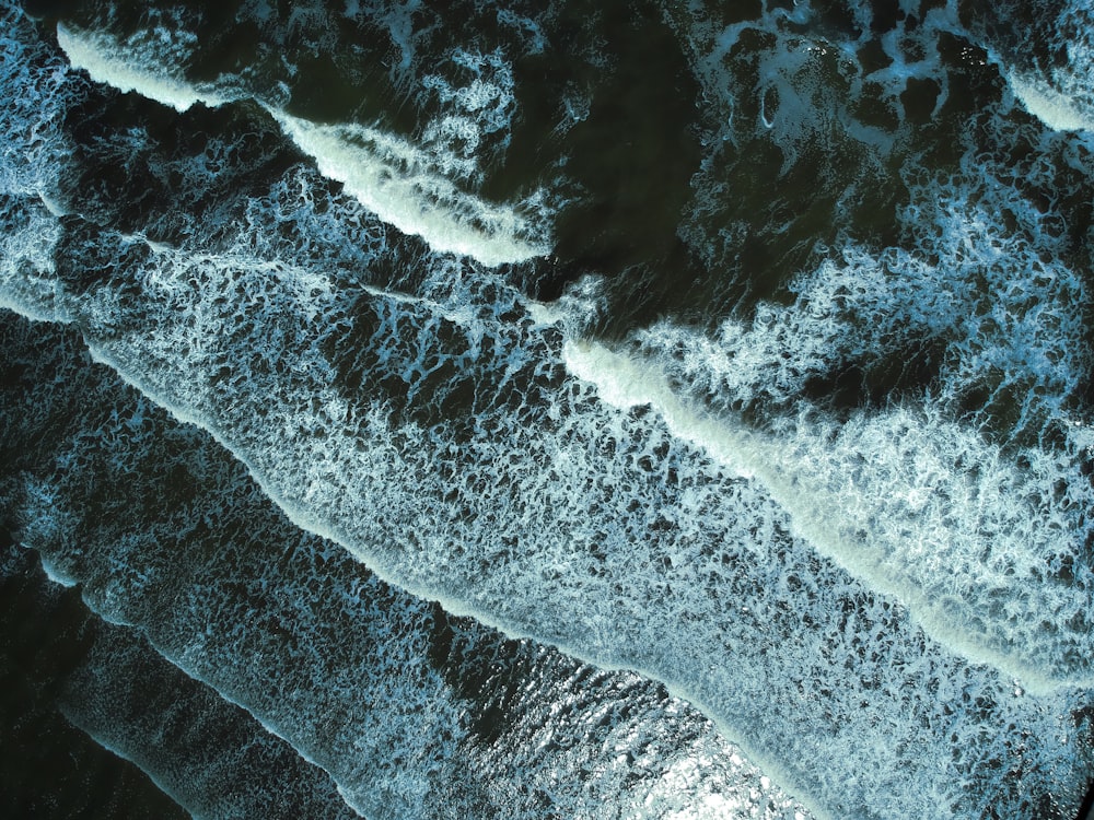 aerial photography of blue beach