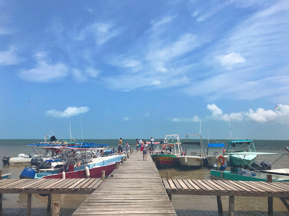 assorted-color power boats