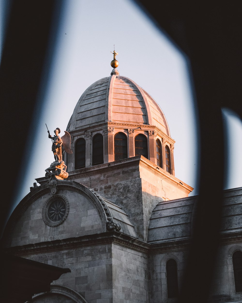 brown domed grey building