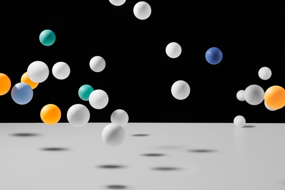 assorted-color bubbles illustration