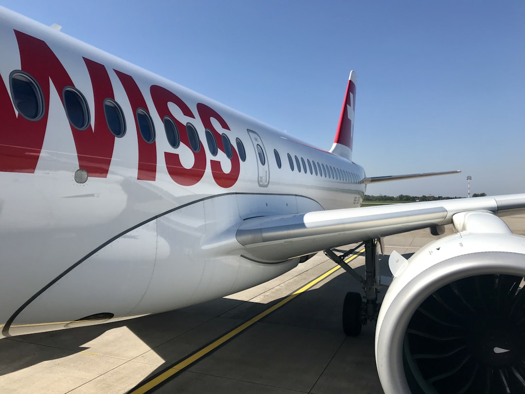white airplane,