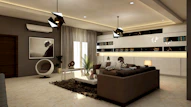 rectangular white coffee table near brown leather sofa