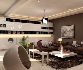 grey living room interior