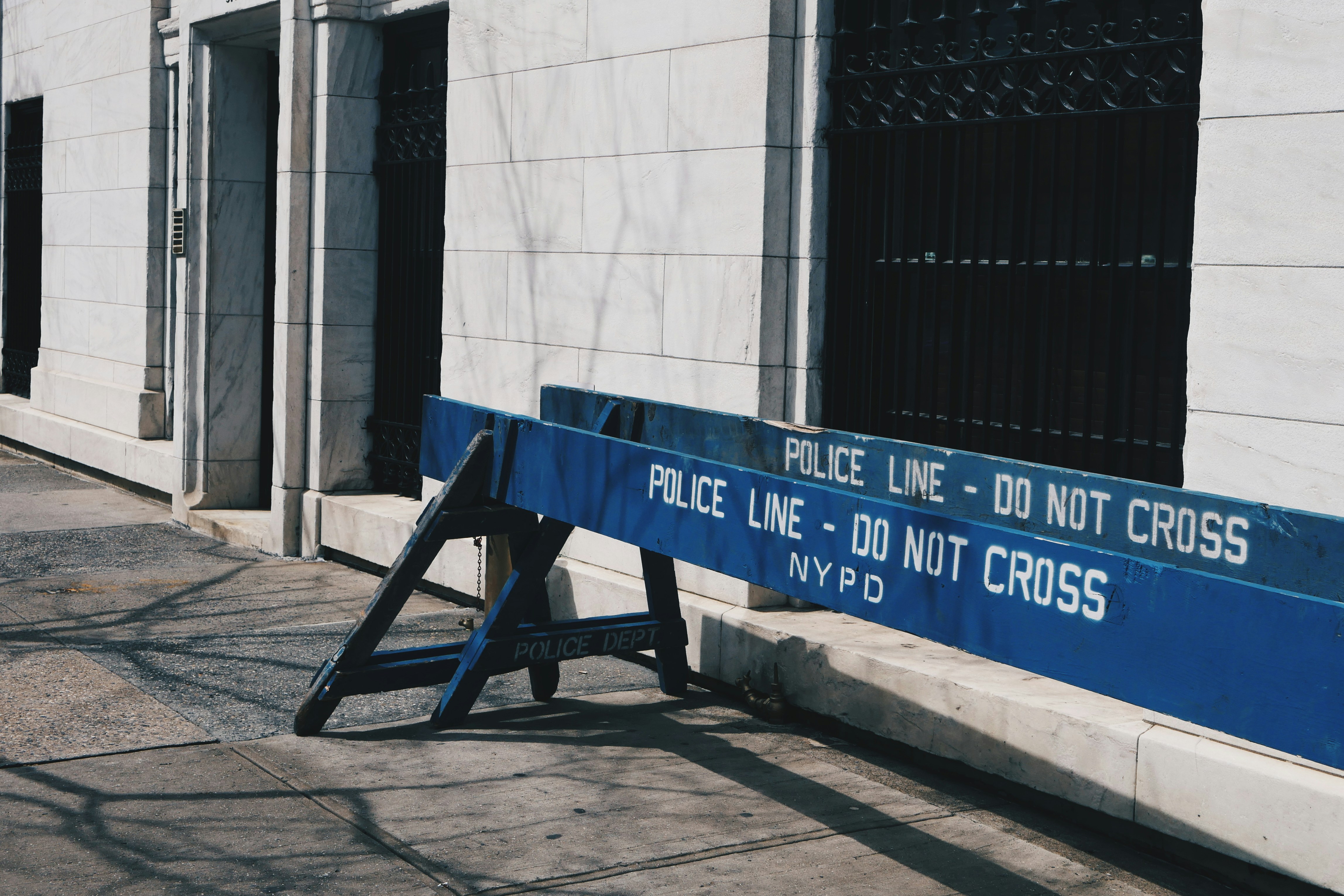 blue stand