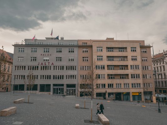 Brown concrete buildings — Brno & South Moravia, Czech Republic
