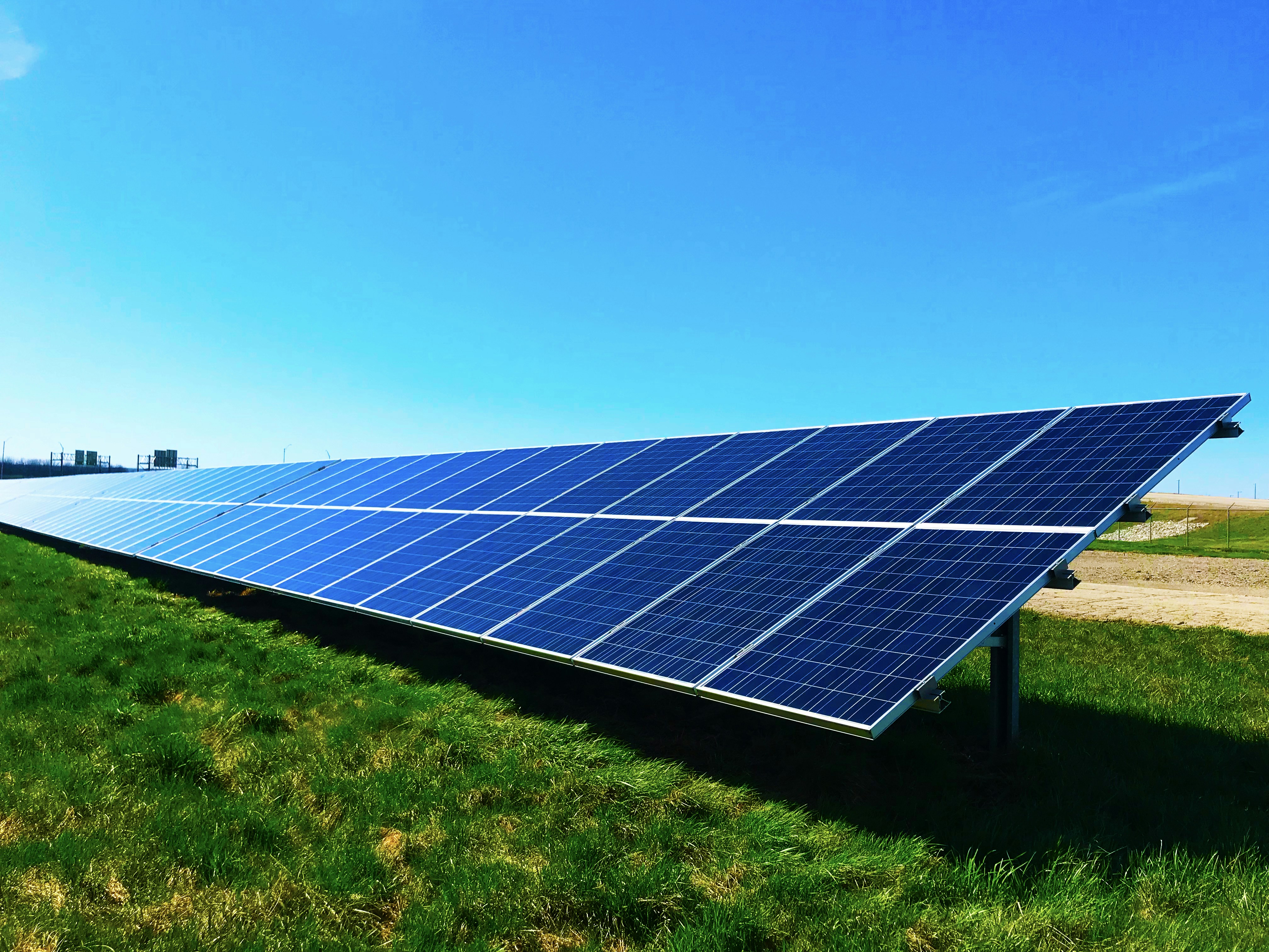 blue solar panel