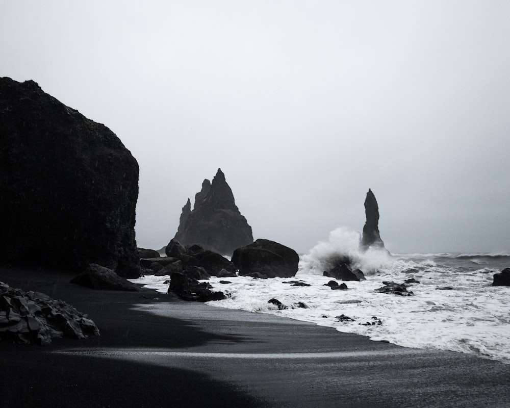 calm ocean near rocks