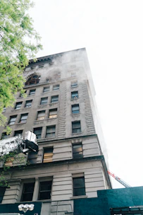 Restoration crew removing smoke damage from a residential property in Brooklyn.