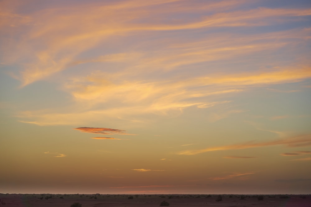 sunset at desert