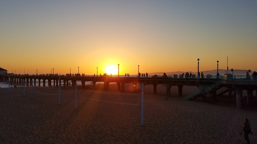 bridge during golden hour