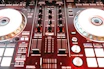 red audio mixer