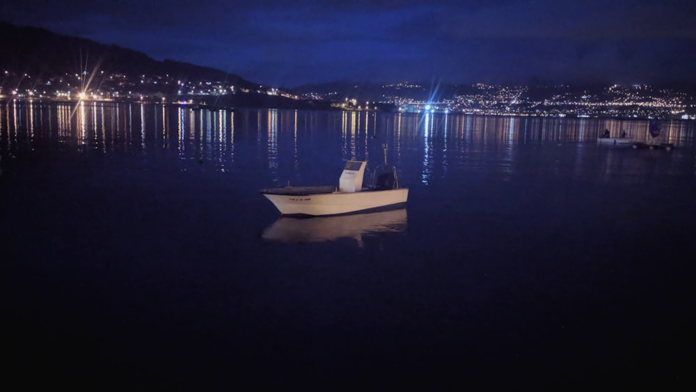 white boat on ocean