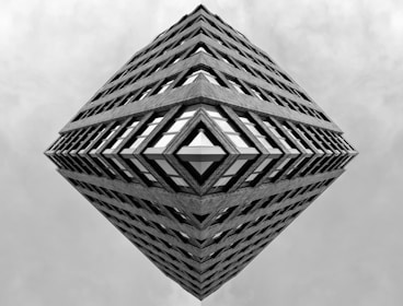 grey pyramid shaped building