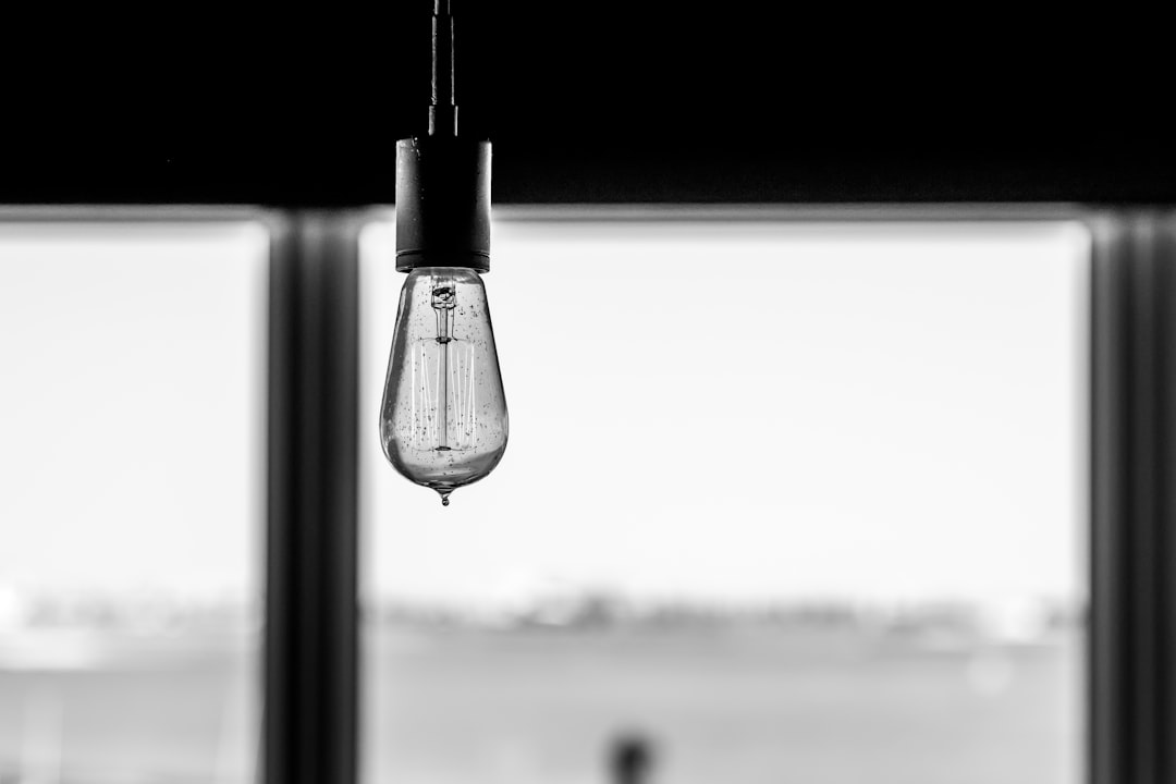 light bulb handing on ceiling