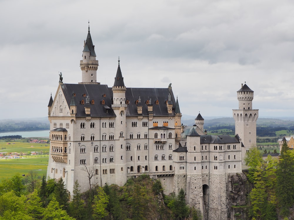 beige castle near trees