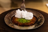 A close-up of a delicious Syrian dessert ready to be served.