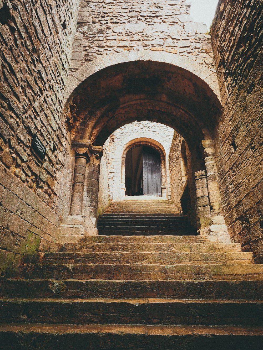 empty stair through door