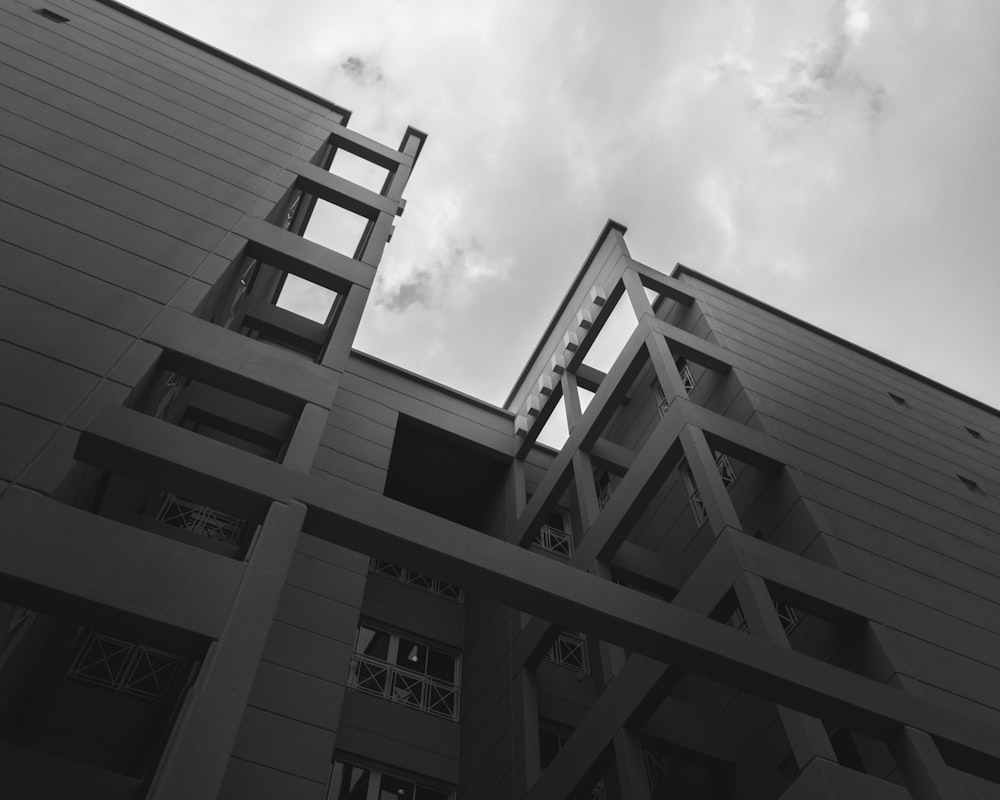 grey cloudy sky over grey building