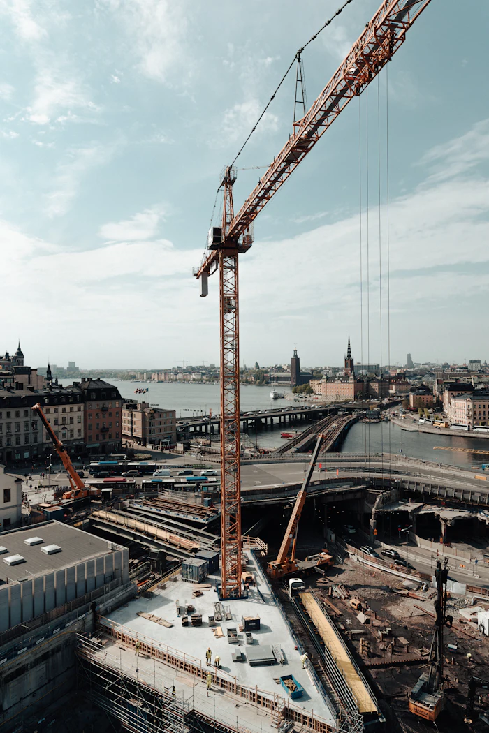 Equipo de construcción trabajando