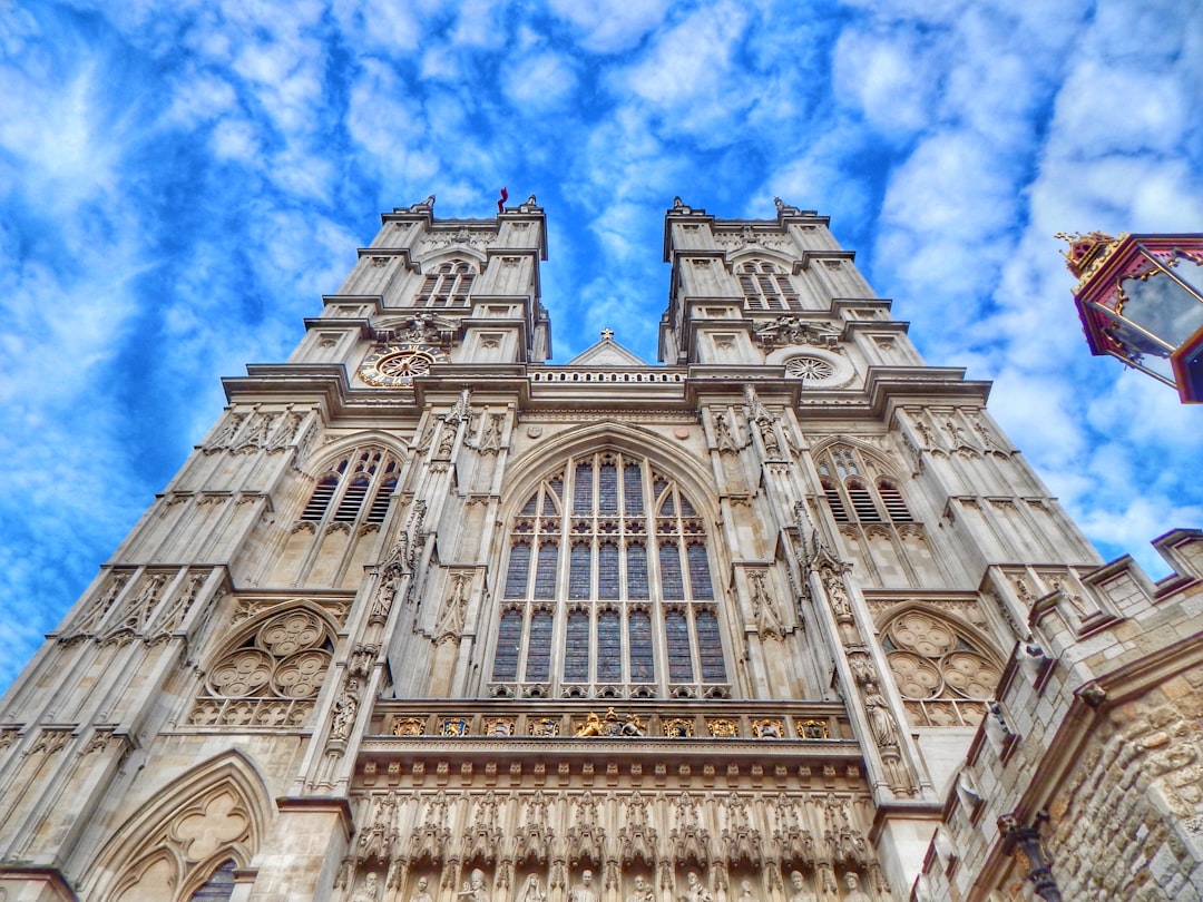 low-angle photography of church