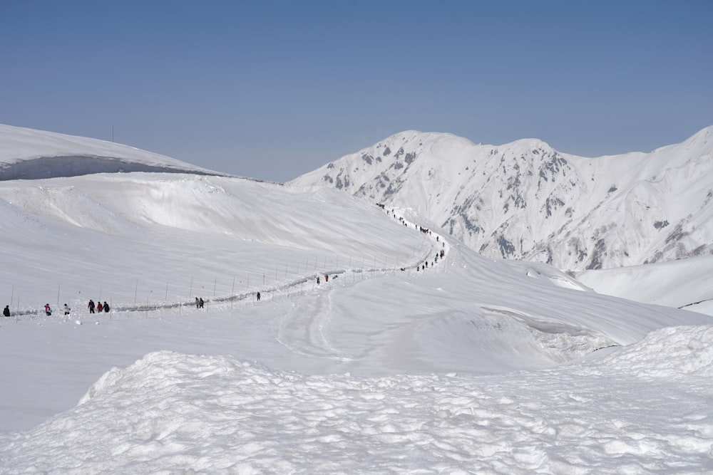 snow under grey clouds