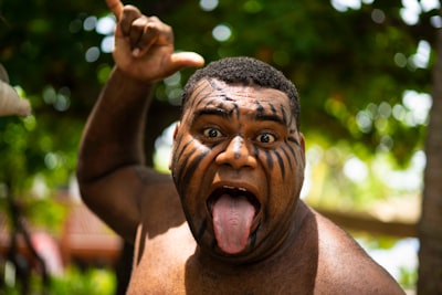 man's face fiji google meet background