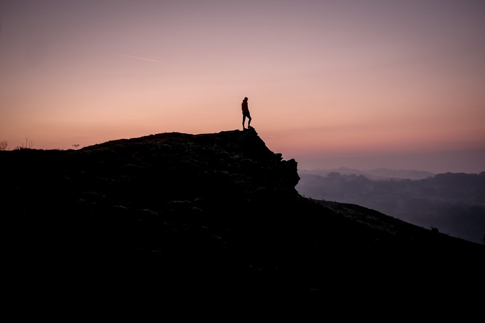 person on cliff