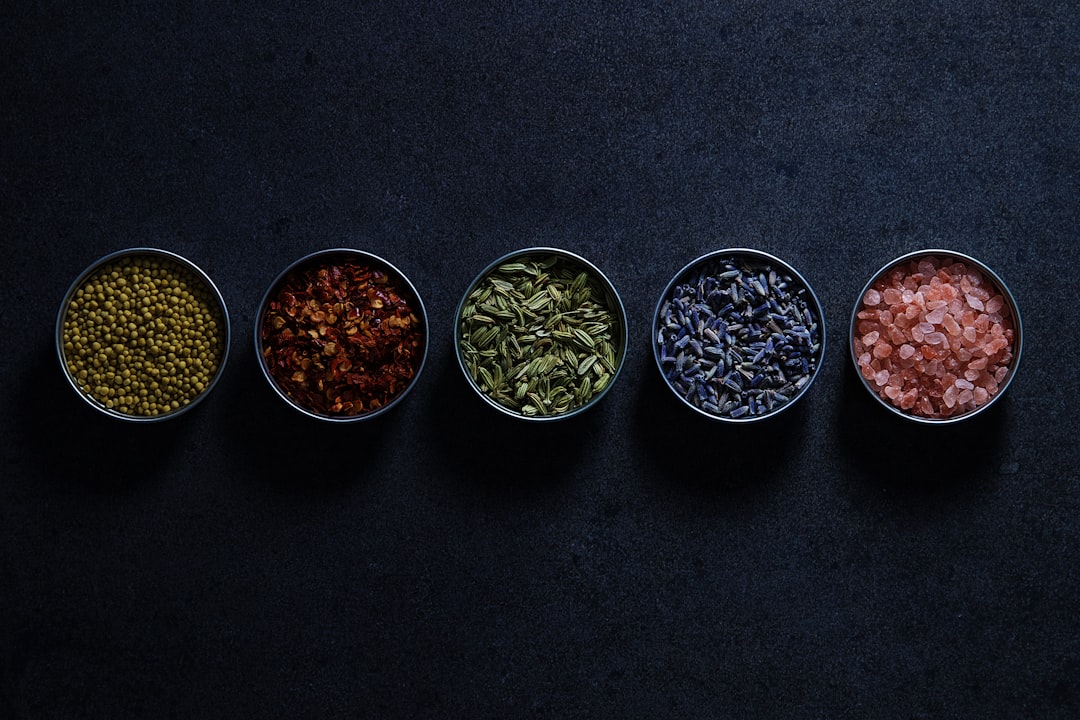 five assorted-type condiments