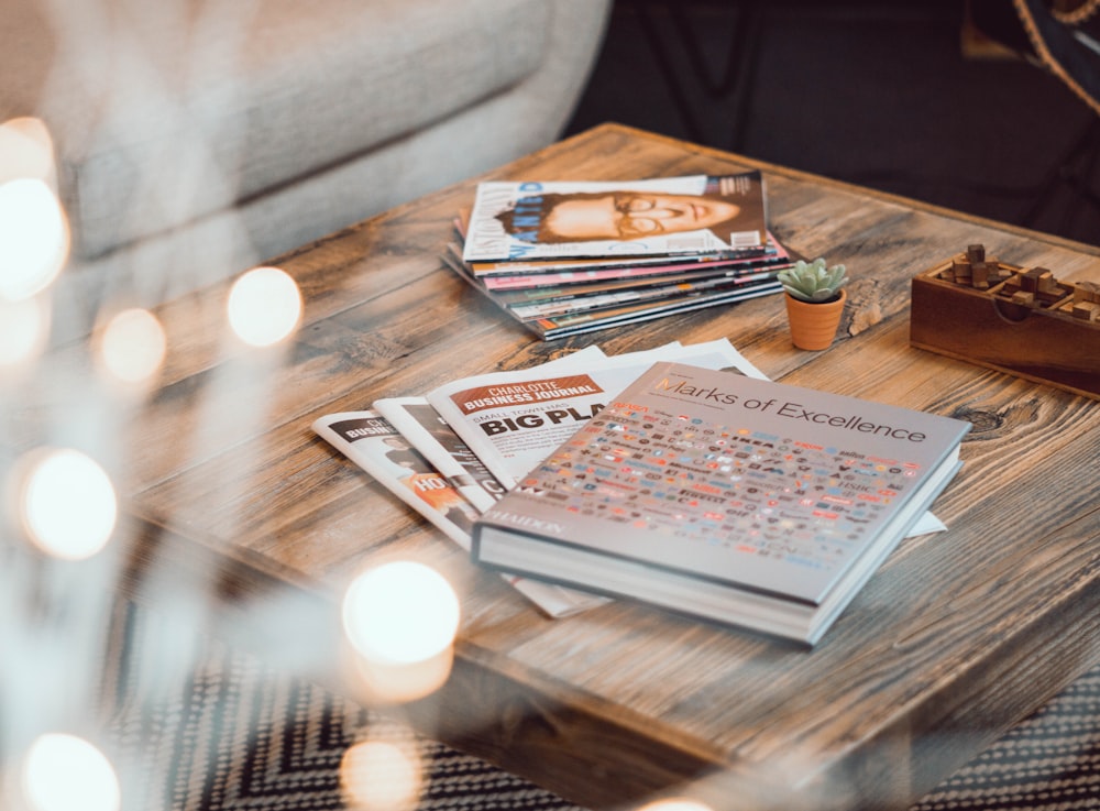 Exellence book on table