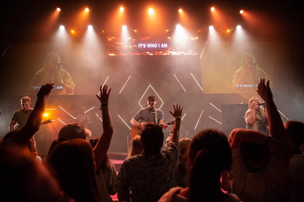 band performing in front of people