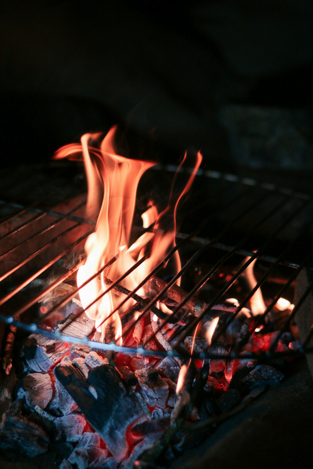 grill above fire