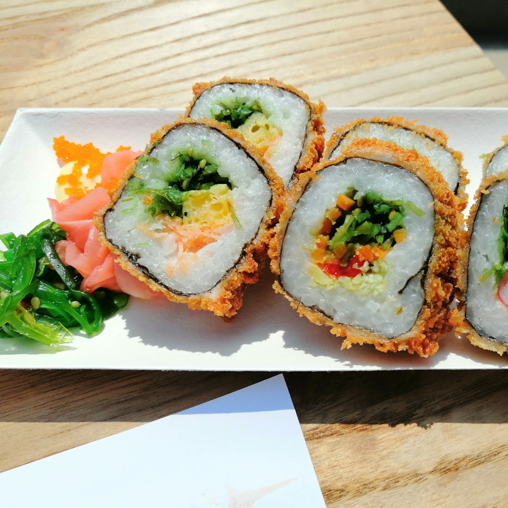 Sushi auf dem Tablett