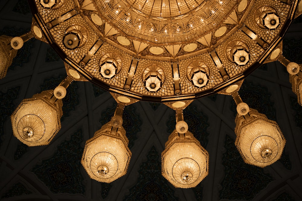 brown chandelier