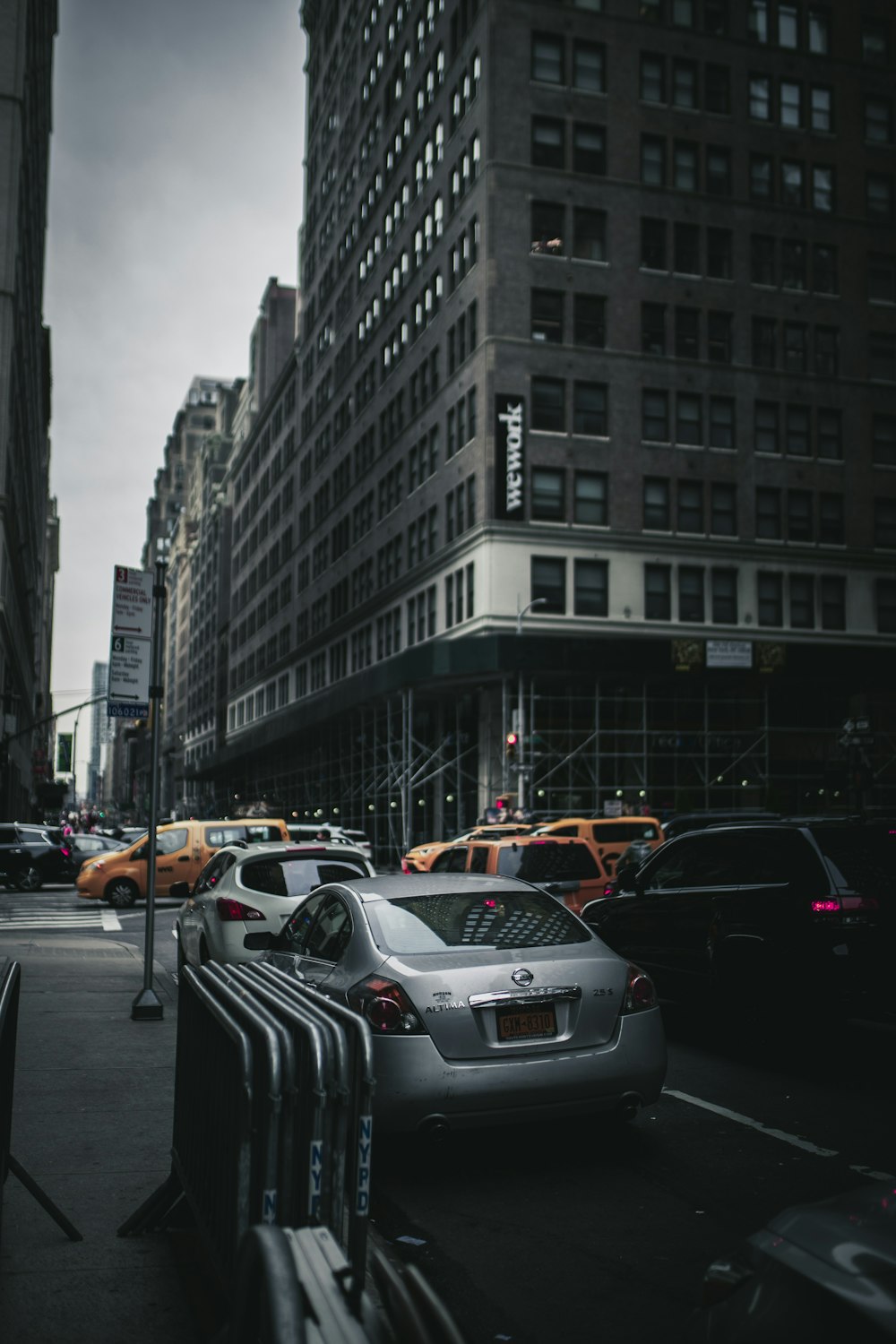 vehicle on road near buildings