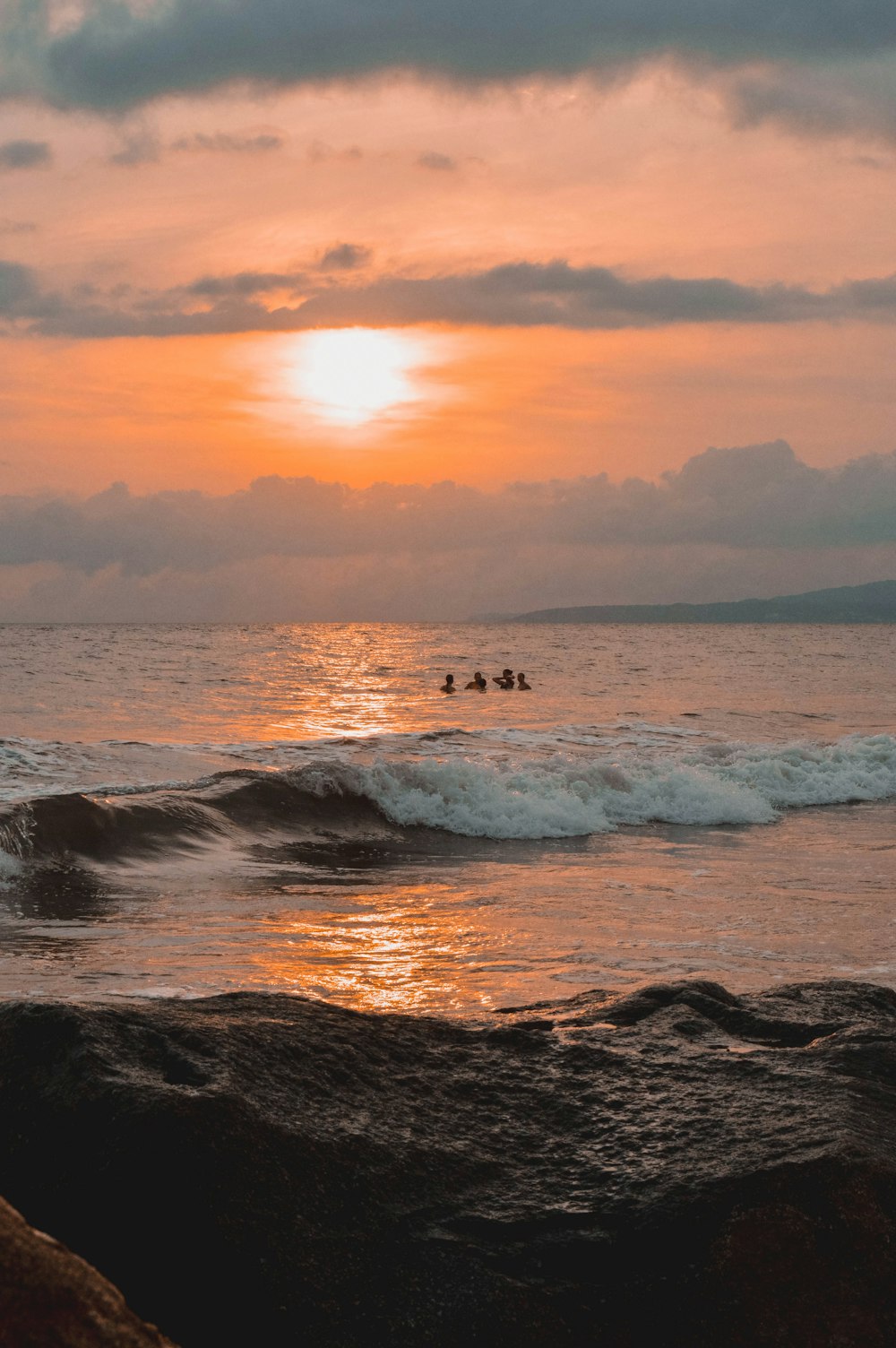 ocean waves during golden hour