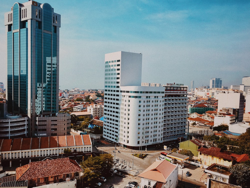 grey high rise buildings