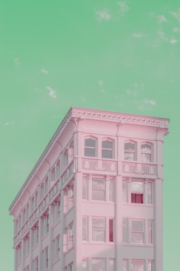 A pastel-colored image showcasing architectural designs.