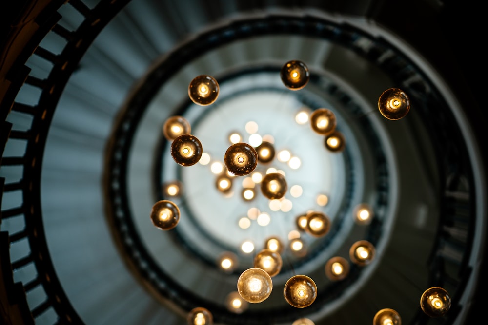 grey spiral stairs