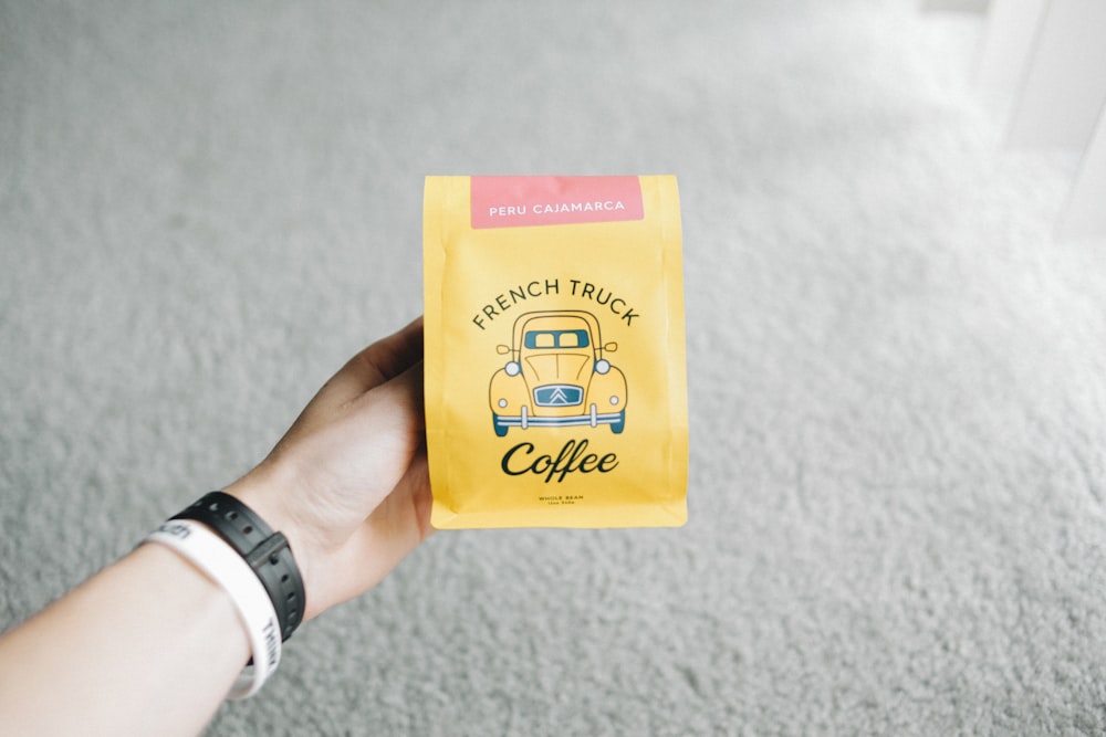 yellow French Truck Coffee pack