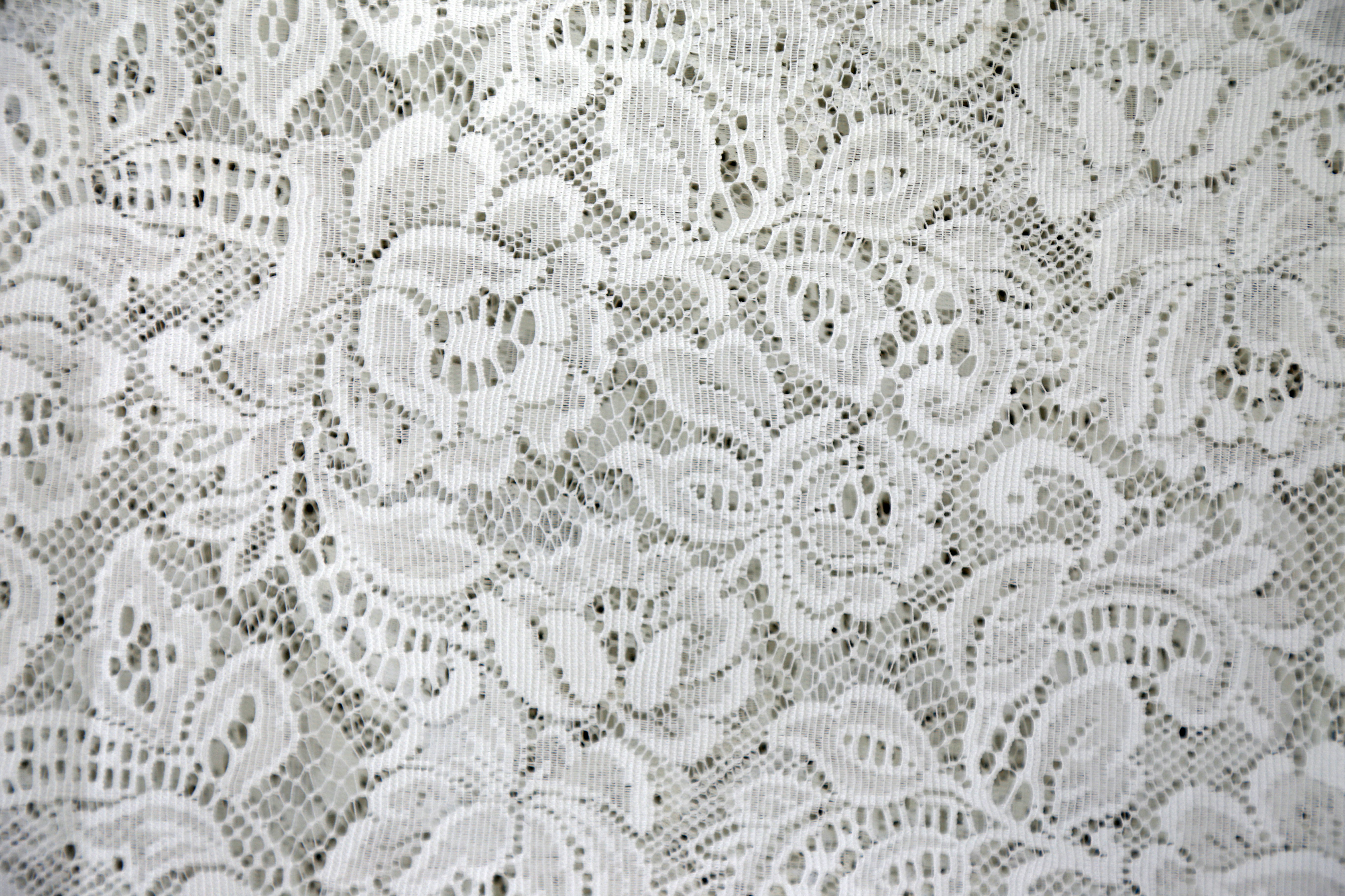 white floral textile