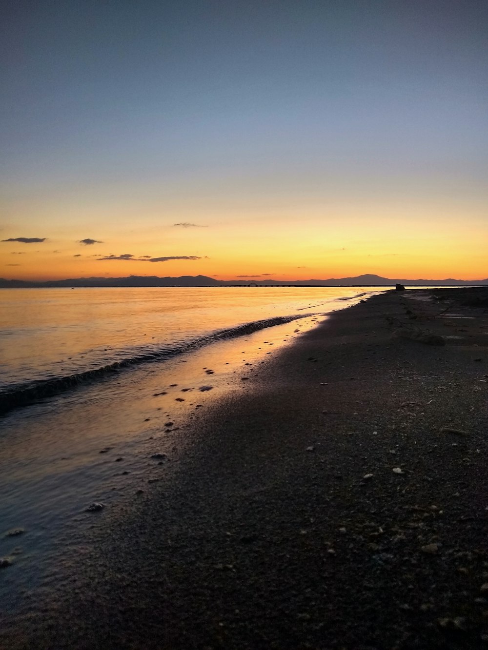 black sand at the beach