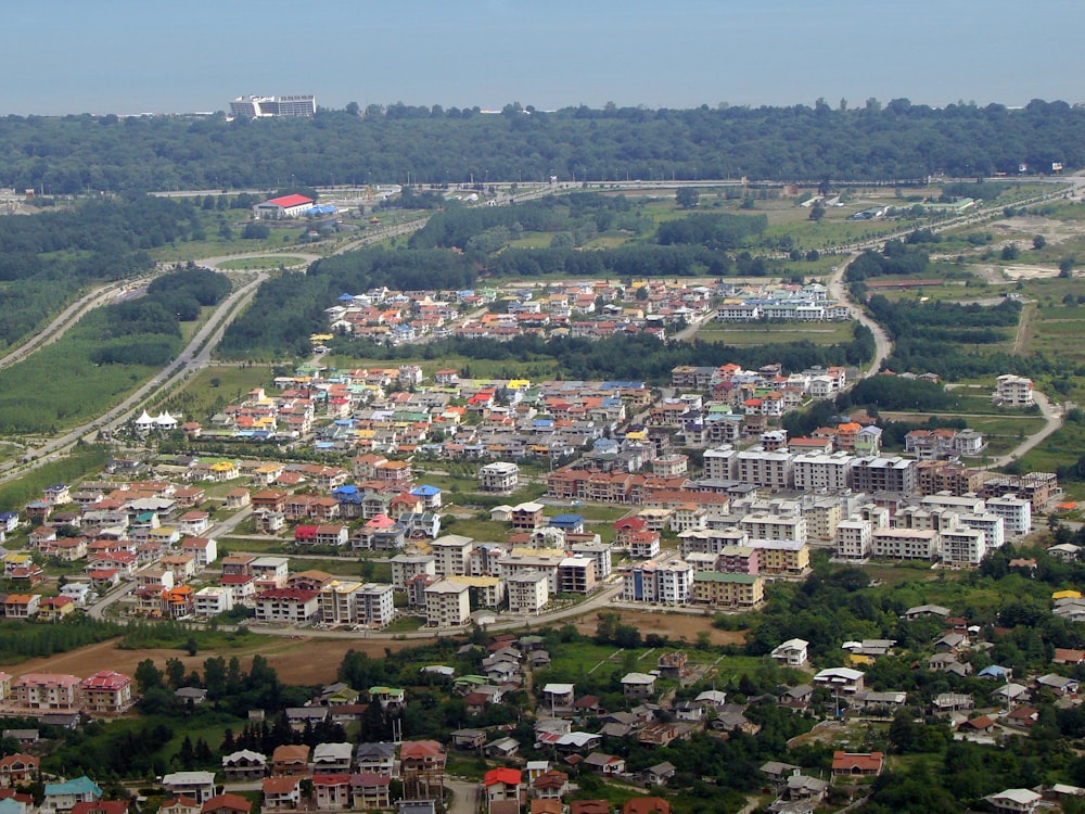 aerial photography of city