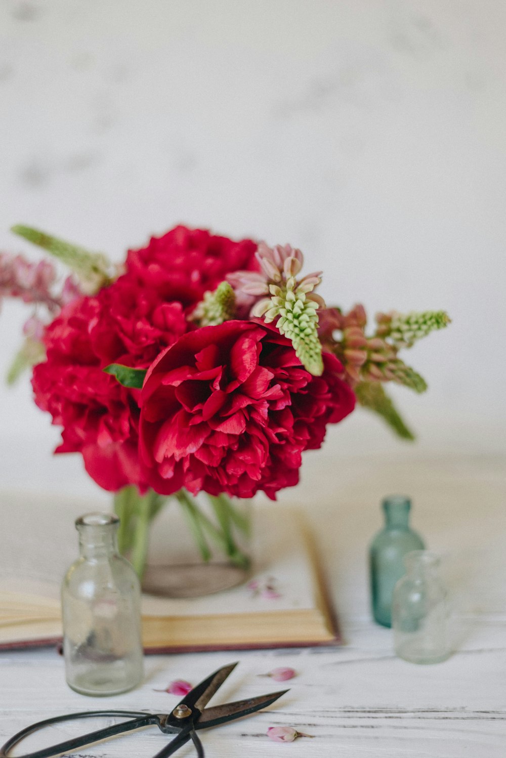 pink carnation table centerpiece