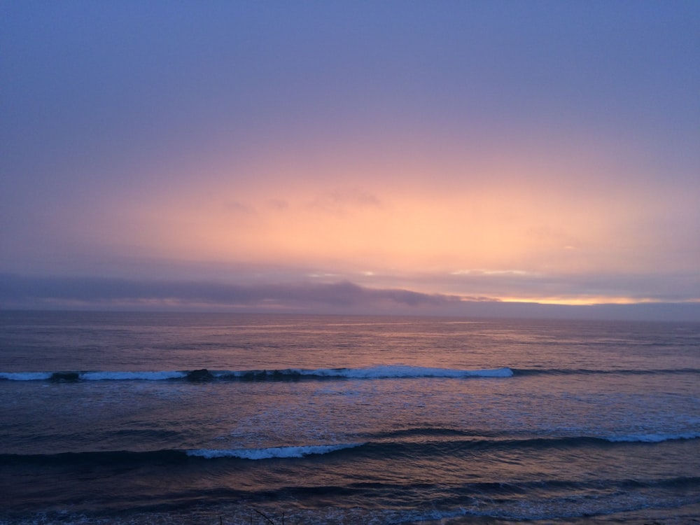 ocean during golden hour