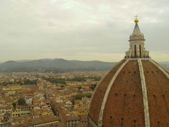 cathedral dome facing town in Cathedral of Santa Maria del Fiore Italy